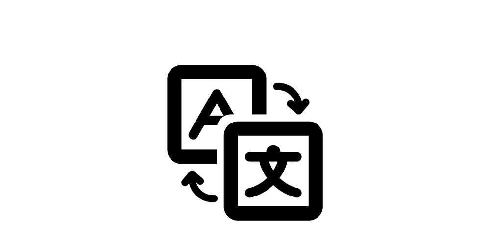 Icons Texterstellung und Übersetzung