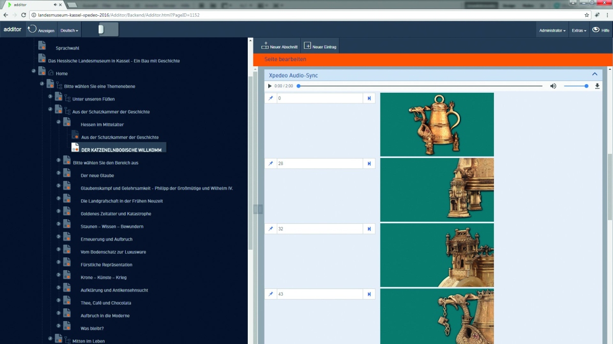 Aktualisieren mit additor, Backend Bild Aktualisieren mit additor, Backend Bild