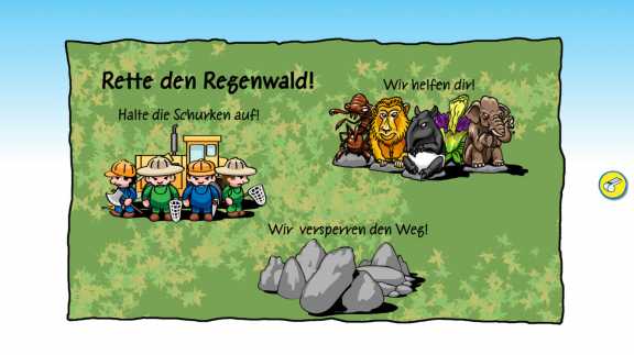 Startscreen Regenwald-Spiel © jippie.media Startscreen Regenwald-Spiel © jippie.media