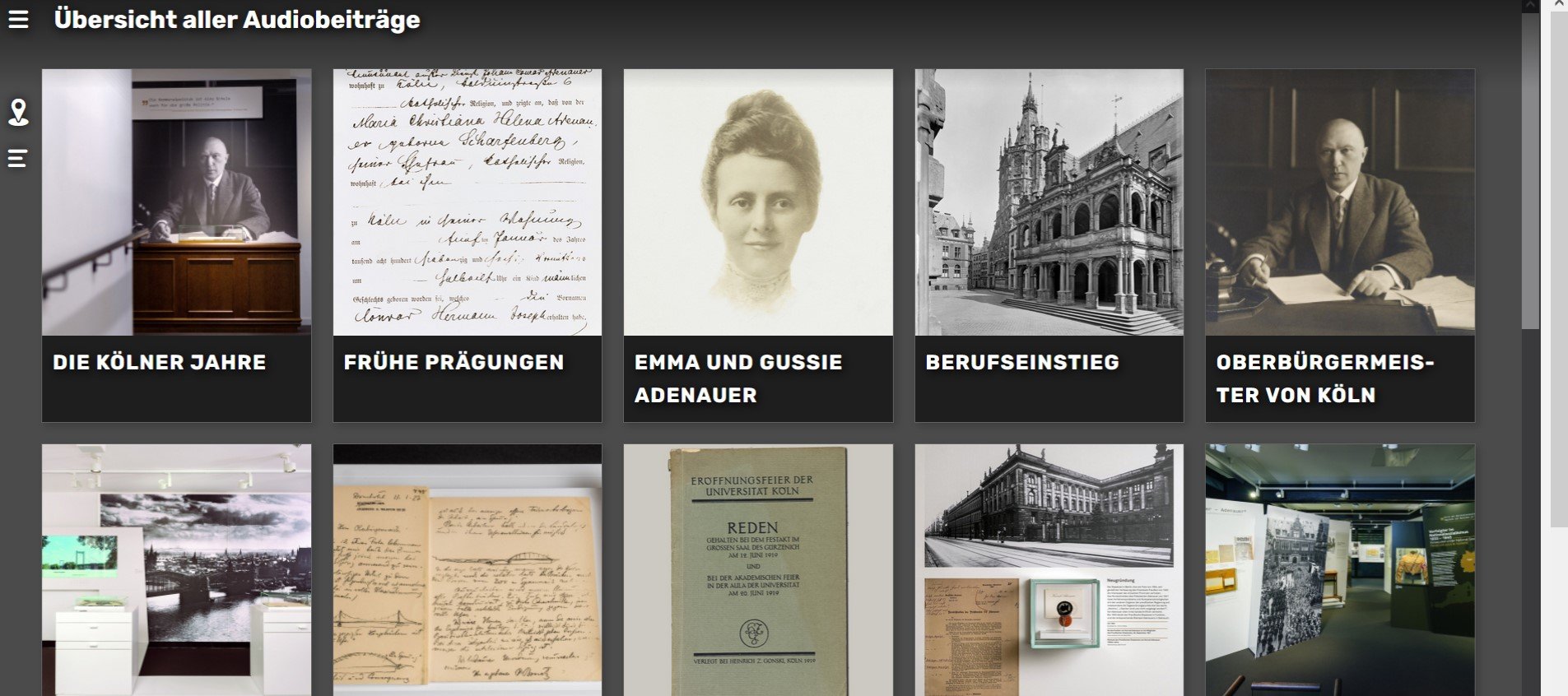 Overview of all contributions