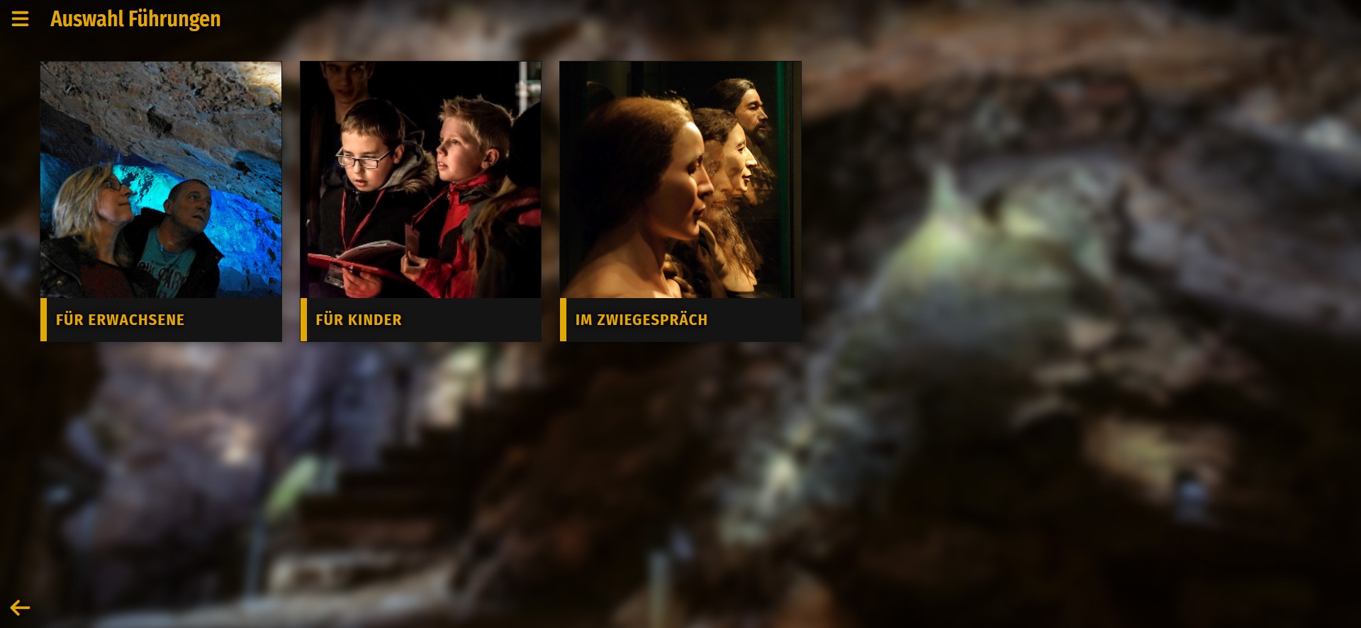 Selection of tours in German language