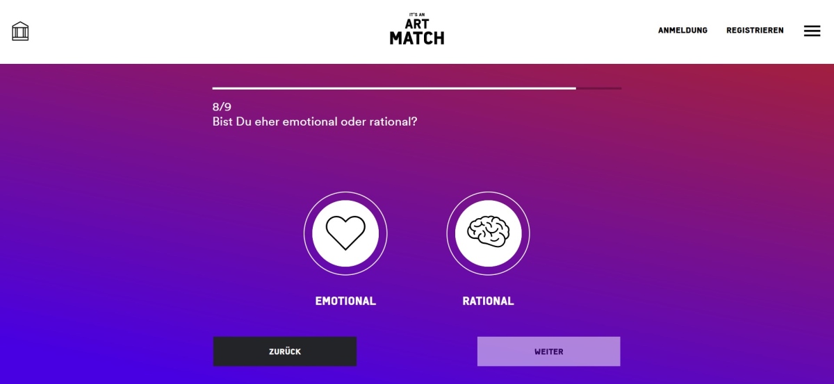 It's an Art Match Step 1: Create a profile